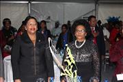 Minister Mokonyane and The Deputy Minister Singing National Anthem in Rustenburg